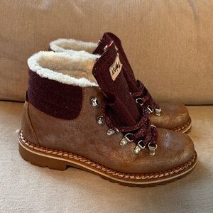 Women's Ankle Boots in Burgundy and Brown